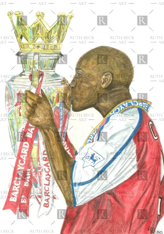 SOL CAMPBELL WITH PREMIERSHIP TROPHY - PRINT