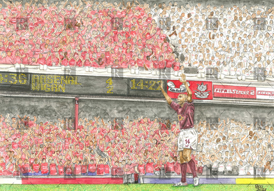 THIERRY HENRY LAST DAY AT HIGHBURY - PRINT