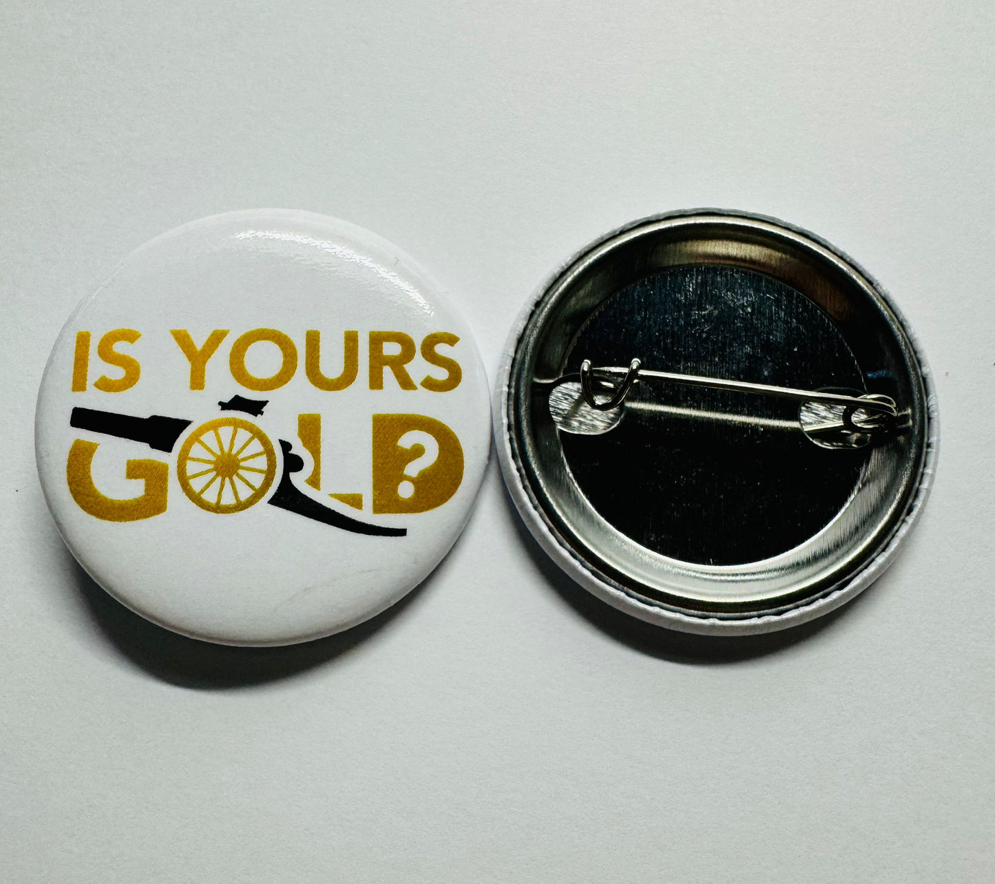 Is Yours Gold? 38mm - Button Badge